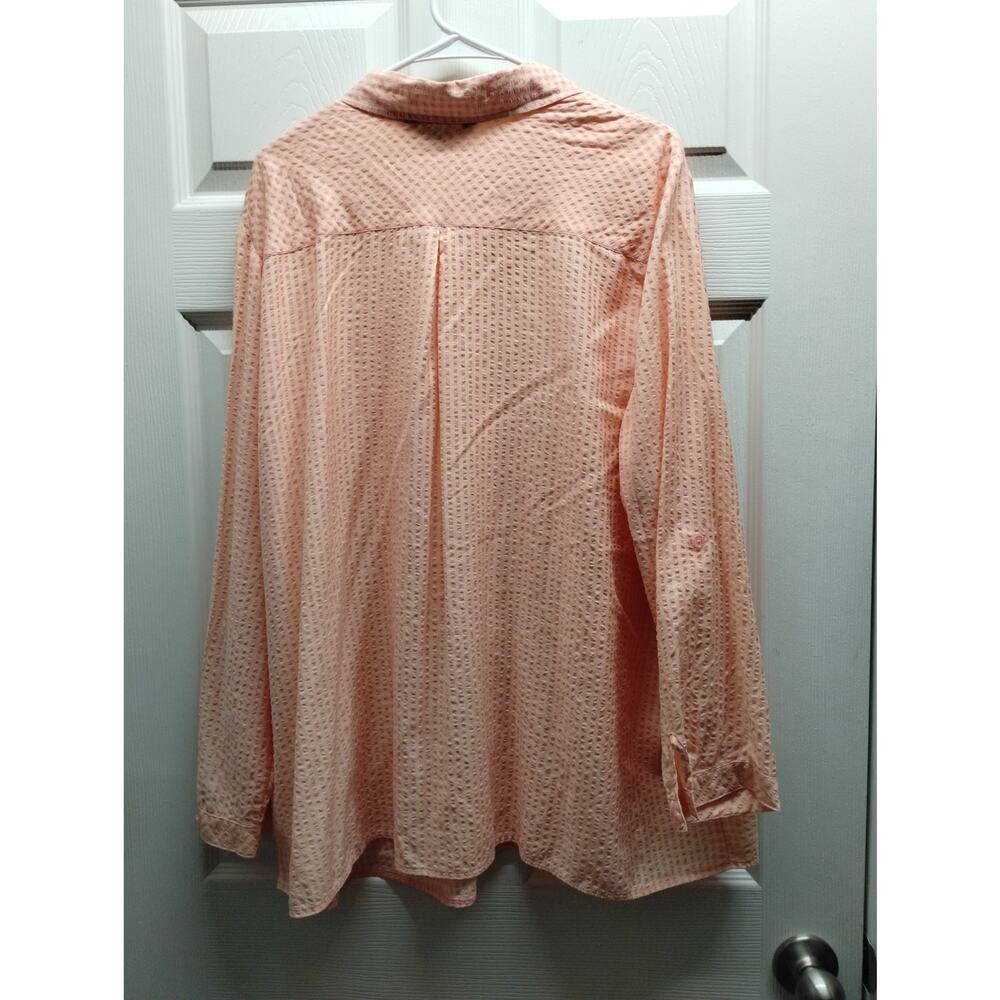 Ulla Popken Size 24/26 Button Up Long Sleeve Oran… - image 3